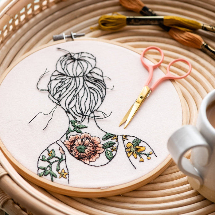 Tattooed Shoulders Modern Embroidery Kit