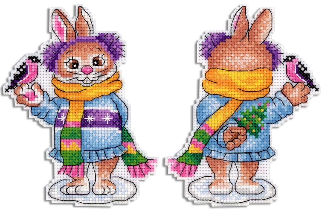 Cross Stitch Kit MP Studia - Bunny with a bird, SR-858