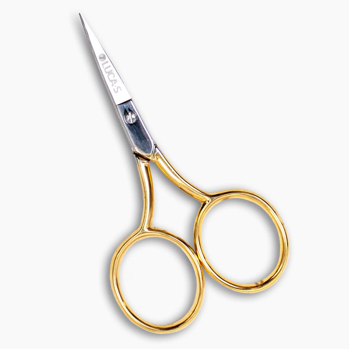 Luca-S Embroidery Scissors Widebow Gold Plated Handles Luca-S Scissors - HobbyJobby