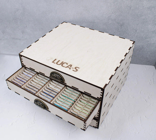 Luca-S Mouline Organizer - OL-03 Organizer Box 4 Luca-S Mouline 520 colors Luca-S Organizer Box - HobbyJobby