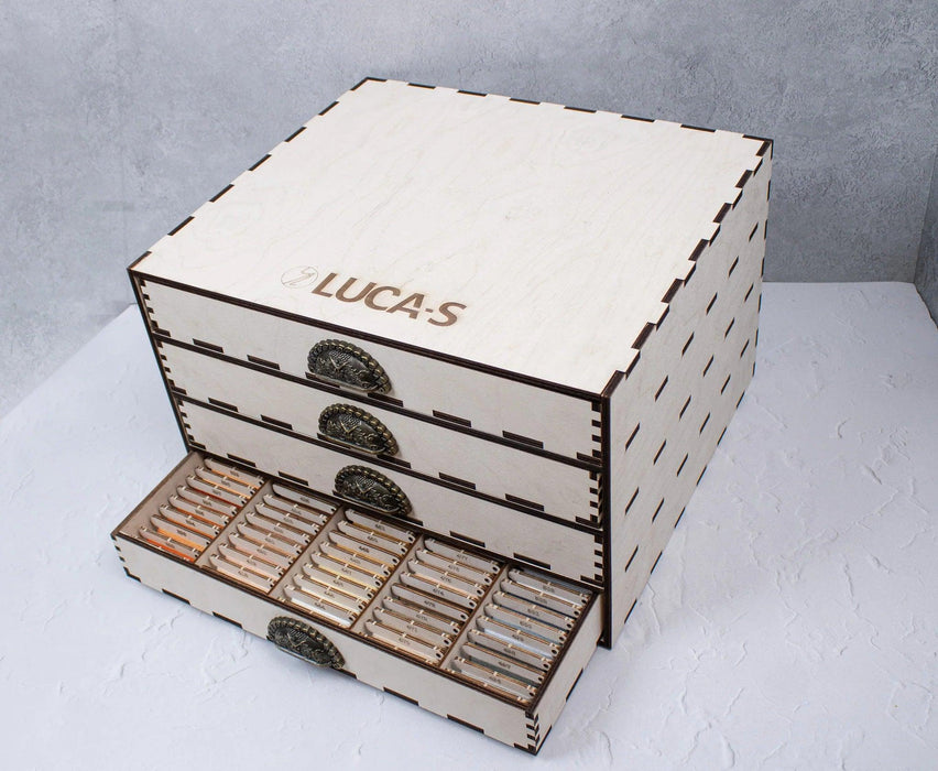 Luca-S Mouline Organizer - OL-03 Organizer Box 4 Luca-S Mouline 520 colors Luca-S Organizer Box - HobbyJobby