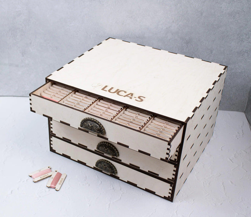 Luca-S Mouline Organizer - OL-03 Organizer Box 4 Luca-S Mouline 520 colors Luca-S Organizer Box - HobbyJobby