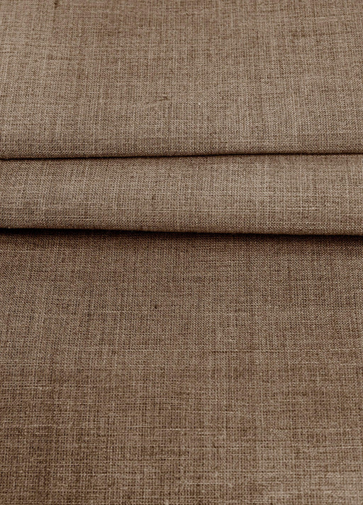 Luca-S Natural Pure 100% Linen Severe Fabric Brown Color Luca-S Linen Fabrics - HobbyJobby