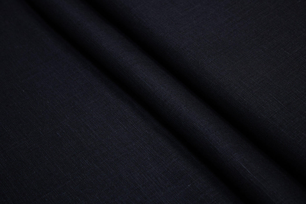 Luca-S Natural Pure 100% Linen Soft Fabric Black Color Luca-S Linen Fabrics - HobbyJobby