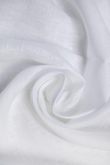 Luca-S Natural Pure 100% Linen Soft Fabric Natural White Color Luca-S Linen Fabrics - HobbyJobby