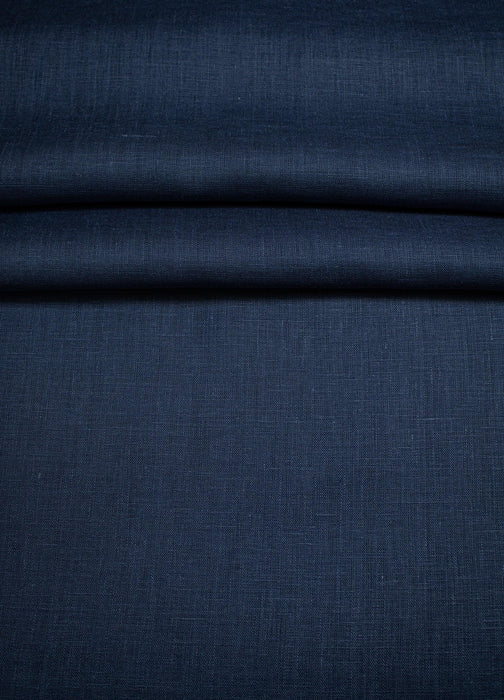 Luca-S Natural Pure 100% Linen Soft Fabric Navy Color Luca-S Linen Fabrics - HobbyJobby