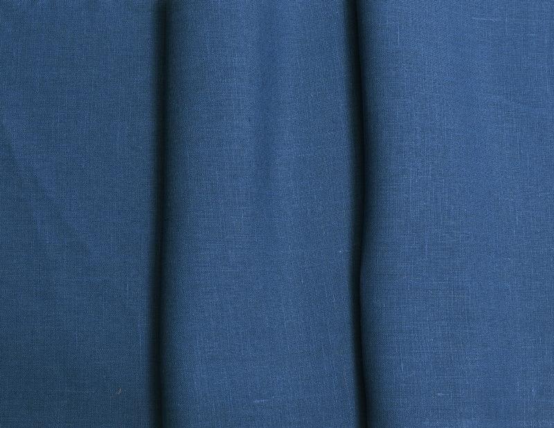 Luca-S Natural Pure 100% Linen Soft Fabric Navy Color Luca-S Linen Fabrics - HobbyJobby