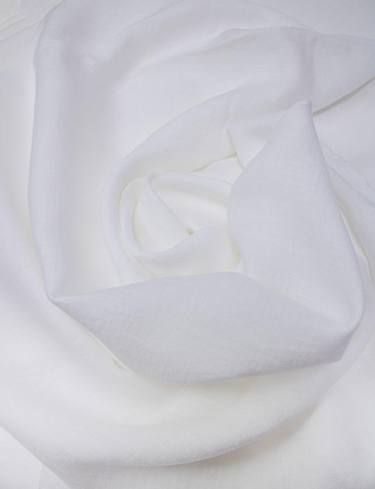 Luca-S Natural Pure 100% Linen Wrinkled Fabric Natural White Color Luca-S Linen Fabrics - HobbyJobby