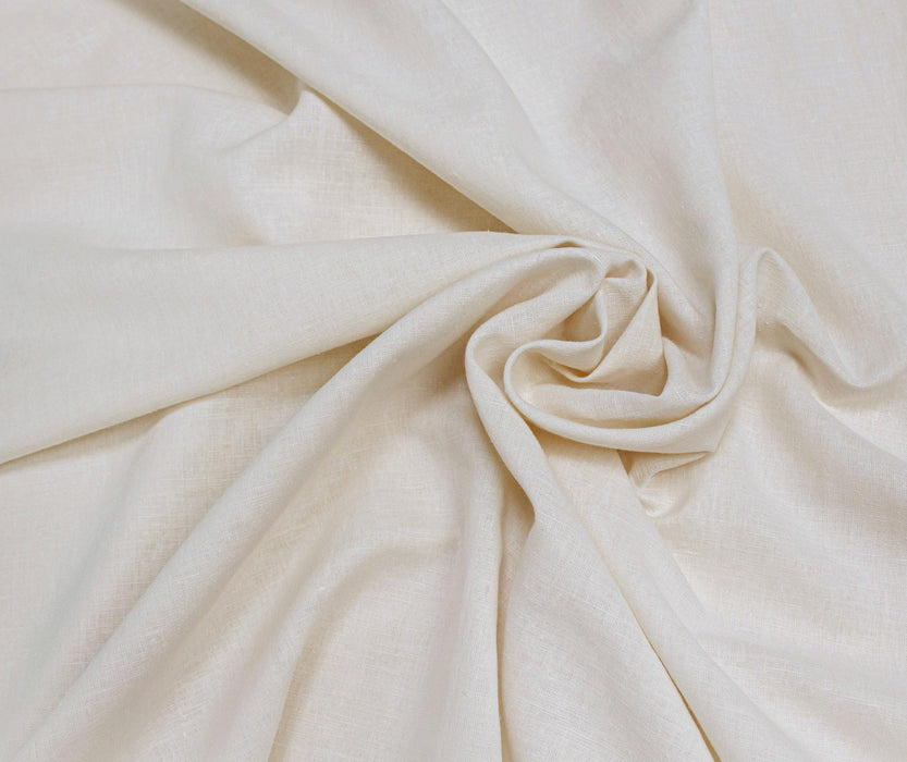 Luca-S Natural Pure Linen Wrinkled Fabric Light Beige Color Luca-S Linen Fabrics - HobbyJobby