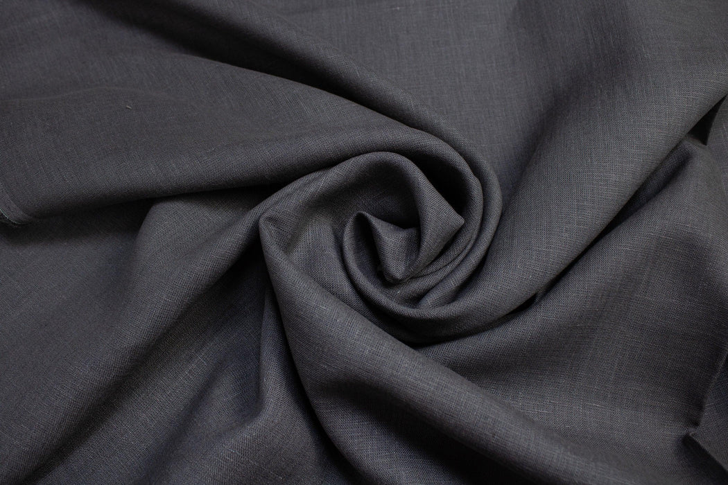 Luca-S Pure Natural 100% Linen Soft Fabric Ash Grey Color Luca-S Linen Fabrics - HobbyJobby