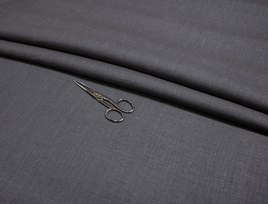 Luca-S Pure Natural 100% Linen Soft Fabric Ash Grey Color Luca-S Linen Fabrics - HobbyJobby