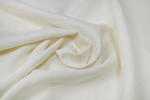 Luca-S Pure Natural 100% Linen Soft Fabric Natural White Color Luca-S Linen Fabrics - HobbyJobby