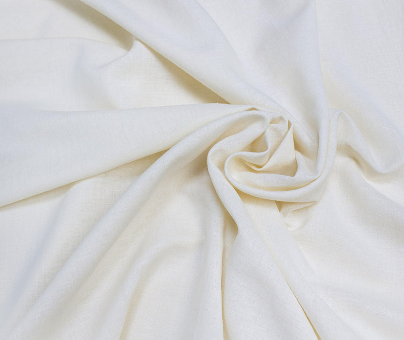 Luca-S Pure Natural Linen Wrinkled Fabric Cream Color Luca-S Linen Fabrics - HobbyJobby