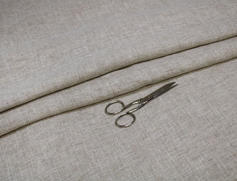 Luca-S Pure Natural Linen Wrinkled Fabric Light Grey Color Luca-S Linen Fabrics - HobbyJobby