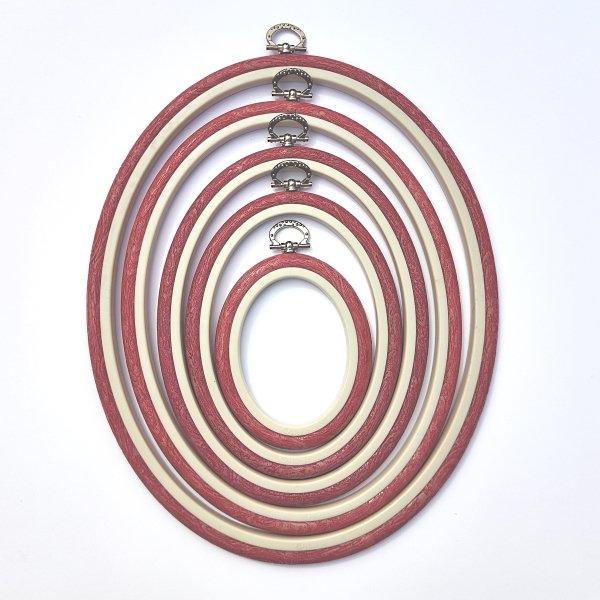 Pink Embroidery Hoop - Oval Nurge Flexible Hoop Hoops - HobbyJobby