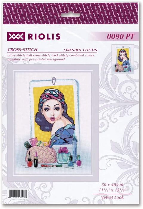 RIOLIS Stamped Cross Stitch Kit - Velvet Look Riolis Cross Stitch Kits - HobbyJobby