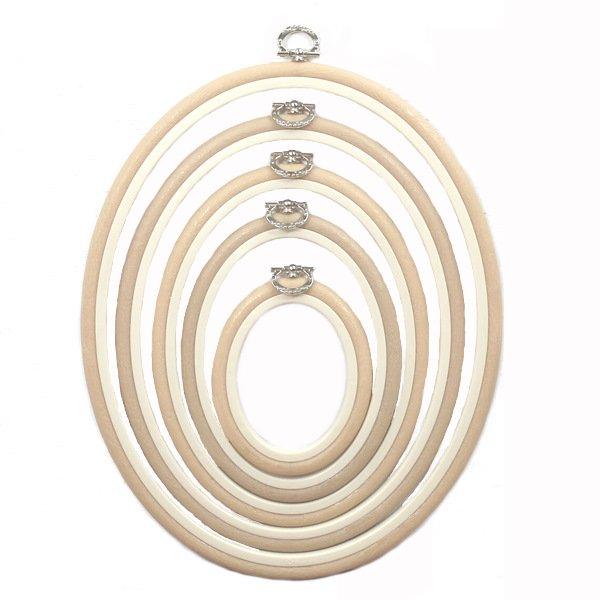 Sand Embroidery Hoop - Oval Nurge Flexible Hoop Hoops - HobbyJobby