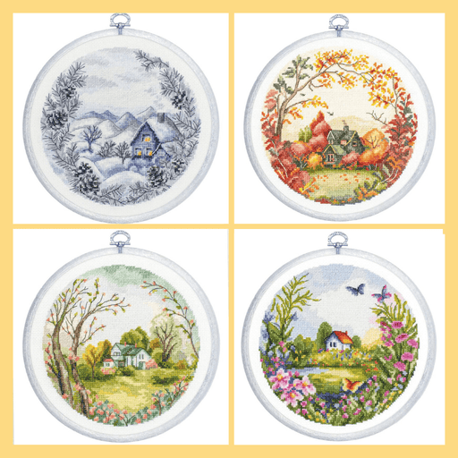 Set of 4 Kits - Seasons Collection Luca-S Cross Stitch Kits - HobbyJobby