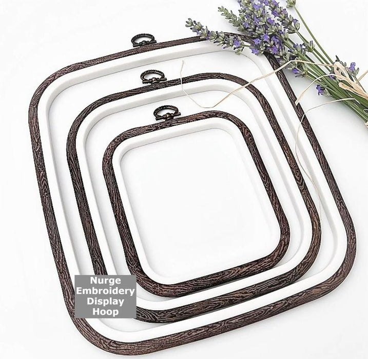 Transparent Square Embroidery Hoop - Nurge Flexible Cross Stitch Hoop Nurge Hoops - HobbyJobby