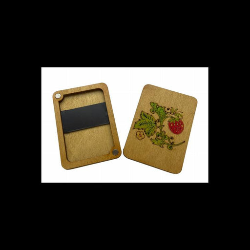 WOODEN NEEDLE CASE - OAK (HAND-PAINTED), KF056/7 Needle Cases - HobbyJobby