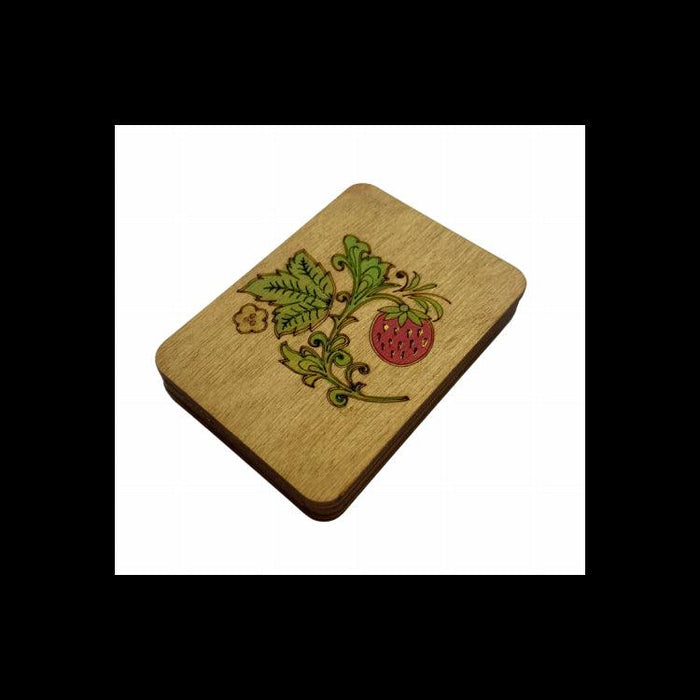 WOODEN NEEDLE CASE - OAK (HAND-PAINTED), KF056/7 Needle Cases - HobbyJobby