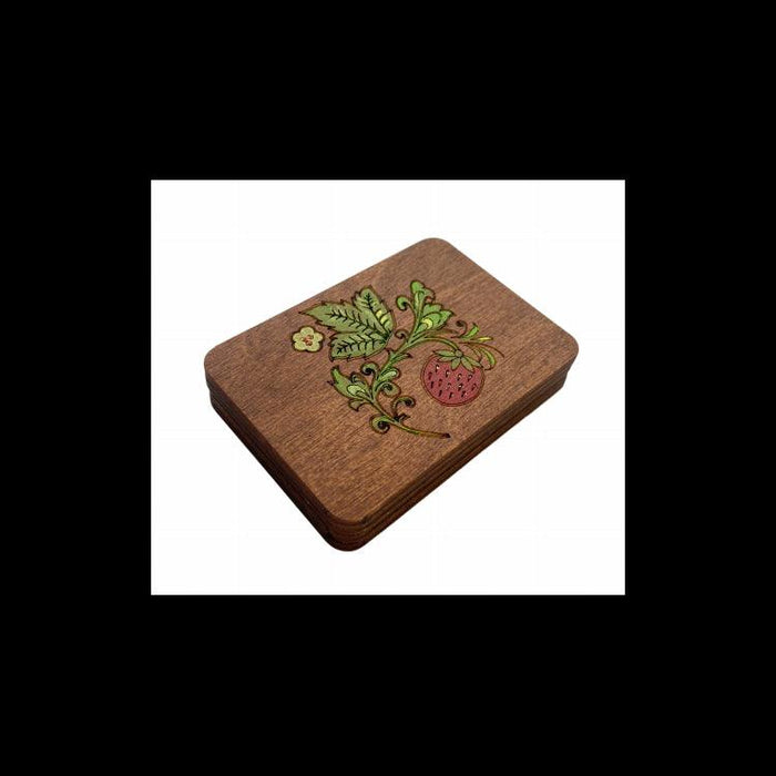 Wooden needle case -Polisander. (Hand-painted), KF056/6 Needle Cases - HobbyJobby