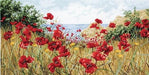 Counted Cross Stitch Kit Maia - Clifftop Poppies Cross Stitch Kits - HobbyJobby