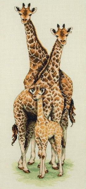 Cross Stitch Kit Anchor - Giraffe Family Cross Stitch Kits - HobbyJobby