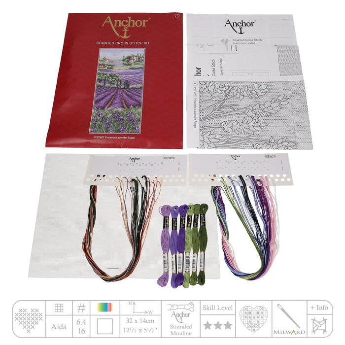 Cross Stitch Kit Anchor- Provence Lavender Cross Stitch Kits - HobbyJobby