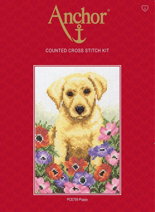 Cross Stitch Kit Anchor - Puppy Cross Stitch Kits - HobbyJobby