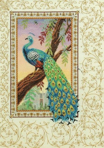 Cross Stitch Kit Anchor - Renaissance Peacock Cross Stitch Kits - HobbyJobby