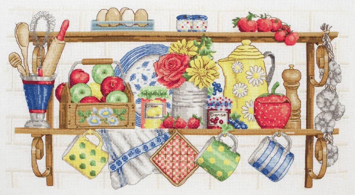 Cross Stitch Kit Anchor - The Kitchen Shelf Cross Stitch Kits - HobbyJobby