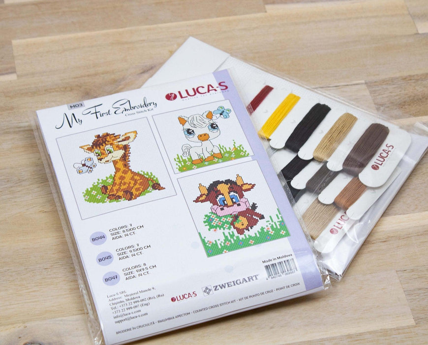 Cross Stitch Kit for Beginners -  Kids Embroidery Kit M03 - Luca-S