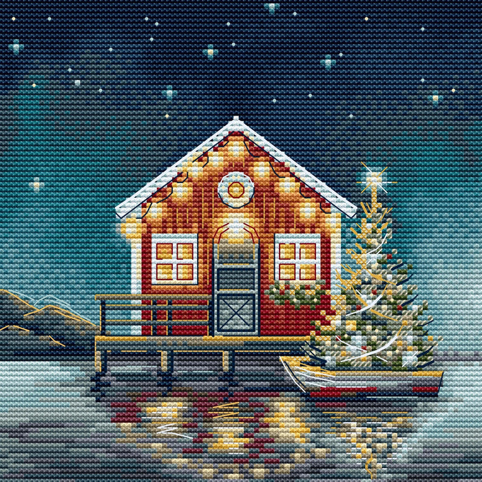 Cross Stitch Kit HobbyJobby - Christmas Night at The Pier HobbyJobby Cross Stitch Kits - HobbyJobby