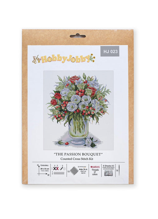 Cross Stitch Kit HobbyJobby - The Passion Bouquet HobbyJobby Cross Stitch Kits - HobbyJobby