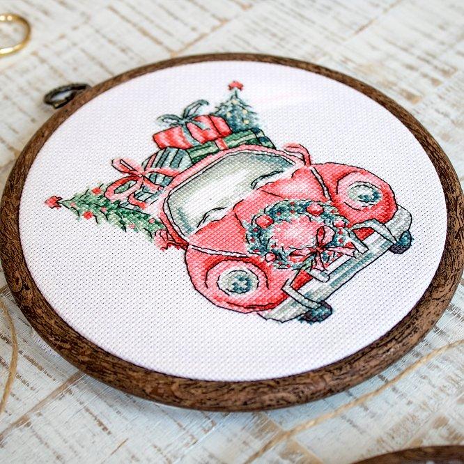 Cross Stitch Kit LetiStitch - Christmas Retro Cars / Kit of 5, Leti965 - HobbyJobby