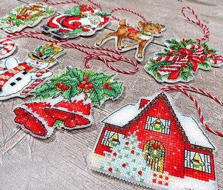 Cross Stitch Kit LetiStitch - Christmas Toys Kit nr.1 - HobbyJobby