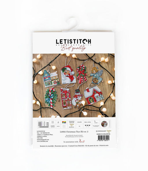 Cross Stitch Kit LetiStitch - Christmas Toys Kit nr. 2 - HobbyJobby