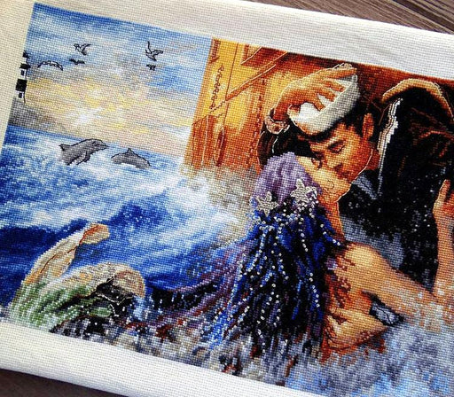 Cross Stitch Kit LetiStitch - Mermaid kiss, LETI 940 - HobbyJobby