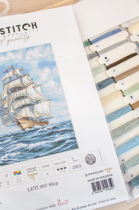 Cross Stitch Kit LetiStitch - Ship, Leti907 LetiStitch Cross Stitch Kits - HobbyJobby