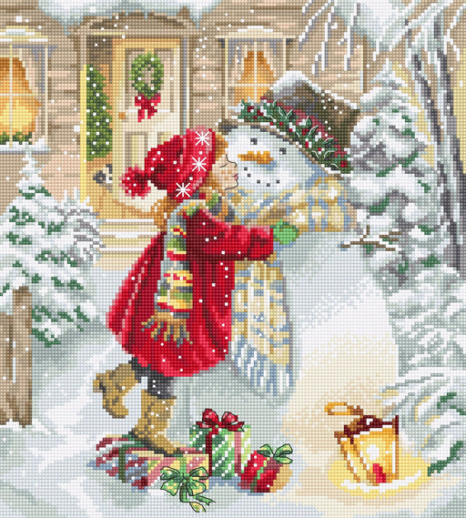 Cross Stitch Kit LetiStitch - Winter playtime Cross Stitch Kits - HobbyJobby