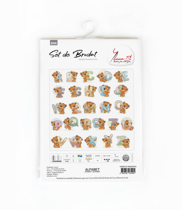 Cross Stitch Kit Luca-S - Alphabet, B1201 - HobbyJobby