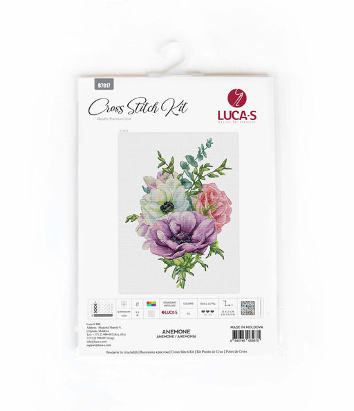 Cross Stitch Kit Luca-S - Anemone, B7017 Cross Stitch Kits - HobbyJobby