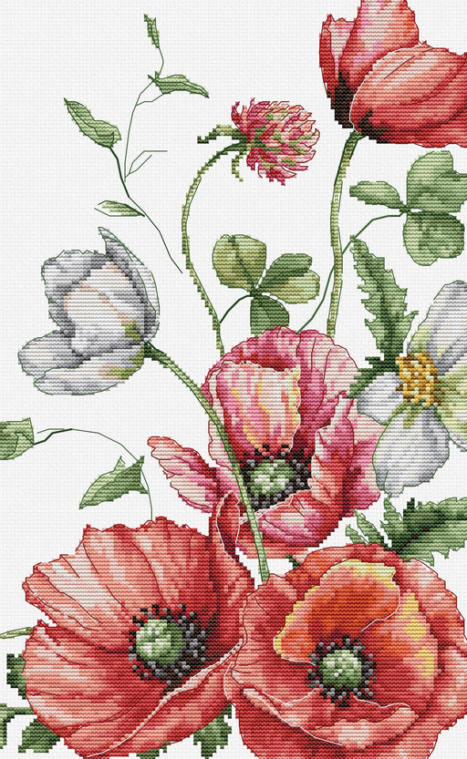 Cross Stitch Kit Luca-S - B7020, The Field Poppies Cross Stitch Kits - HobbyJobby