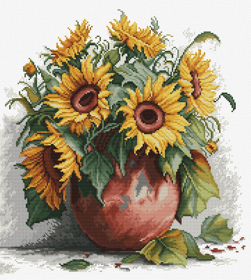 Cross Stitch Kit Luca-S - B7021, The Sunflowers Cross Stitch Kits - HobbyJobby