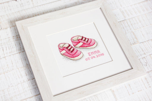 Cross Stitch Kit Luca-S - Baby Shoes - HobbyJobby