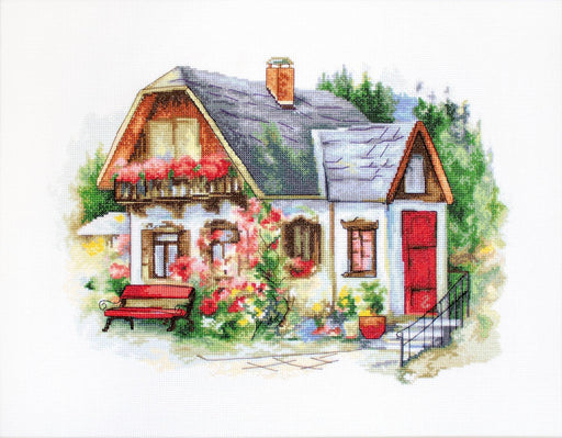 Cross Stitch Kit Luca-S - Beautiful Country House, BU4005 - HobbyJobby