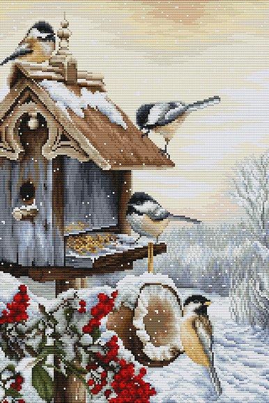 Cross Stitch Kit Luca-S - Bird House, BU4021 - HobbyJobby