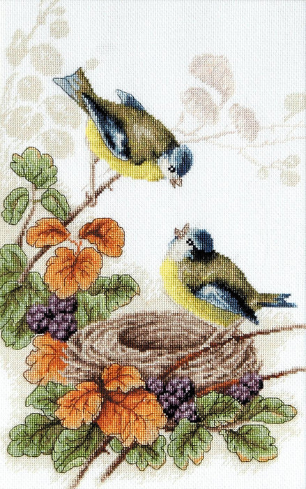 Cross Stitch Kit Luca-S - Birds in the nest Cross Stitch Kits - HobbyJobby