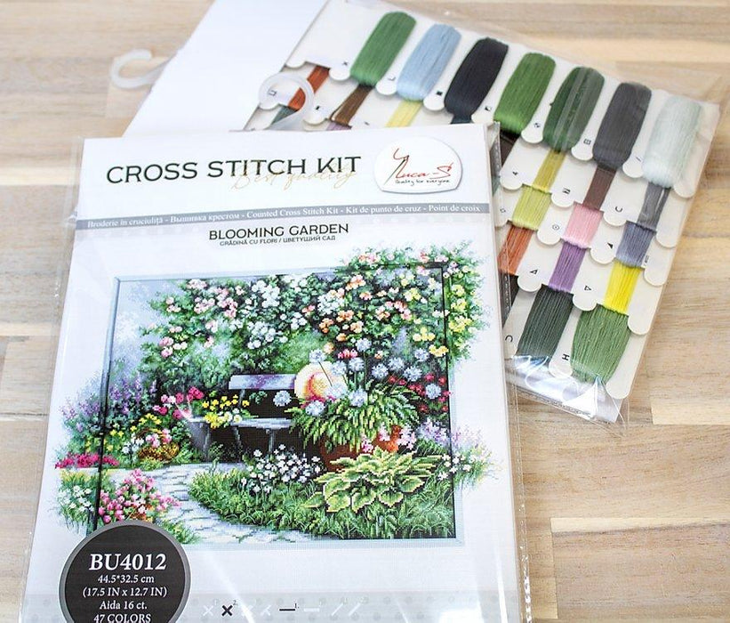 Cross Stitch Kit Luca-S - Blooming Garden, BU4012 - HobbyJobby